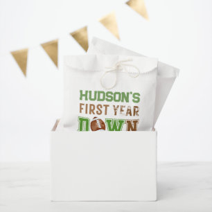 First Year Down Football 1st Birthday Favour Bags