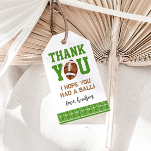 First Year Down Football 1st Birthday Favour Tags