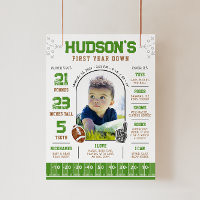 First Year Down Football 1st Birthday Milestone