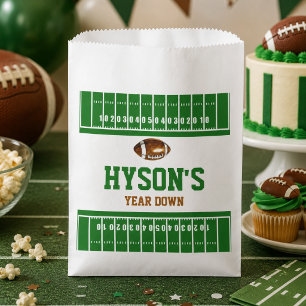 First Year Down Football 1st Birthday Party Favour Bags