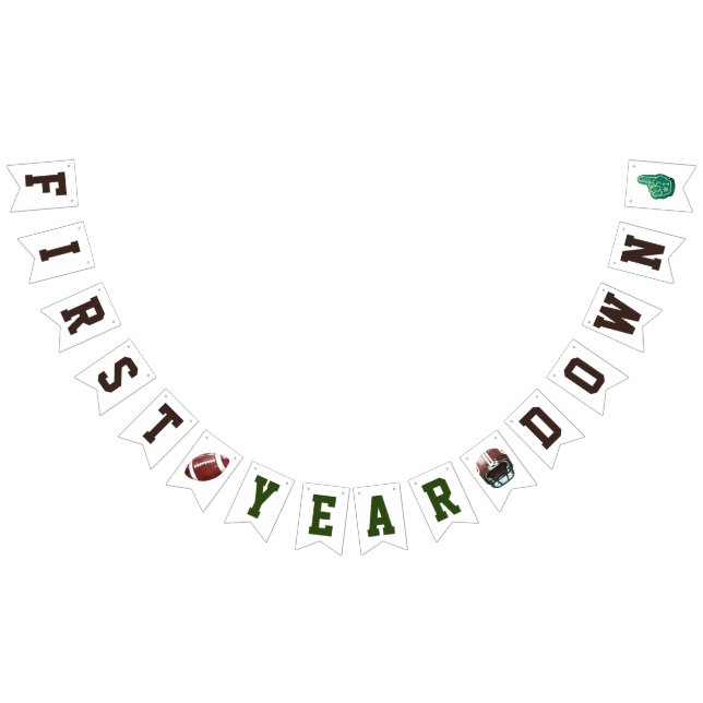 First Year Down Football Bunting (All)