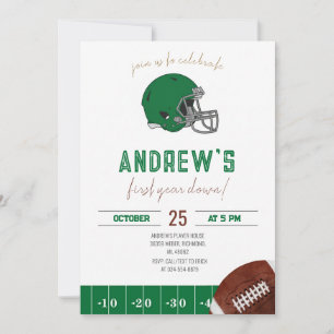 First Year Down Football Invitation