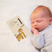 First Year Milestone Card “Cute Jungle Animals’