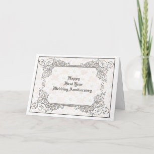 First Year Wedding Anniversary Card