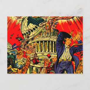 Fiscal Cliff Political Apocalypse Postcard