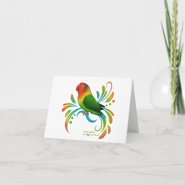 Fischer Lovebird Card (Front)