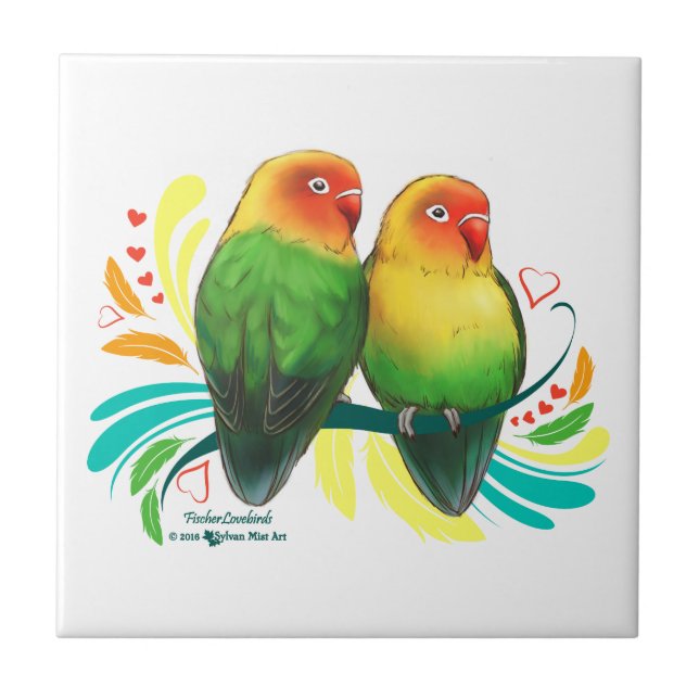 Fischer Lovebirds Tile (Front)