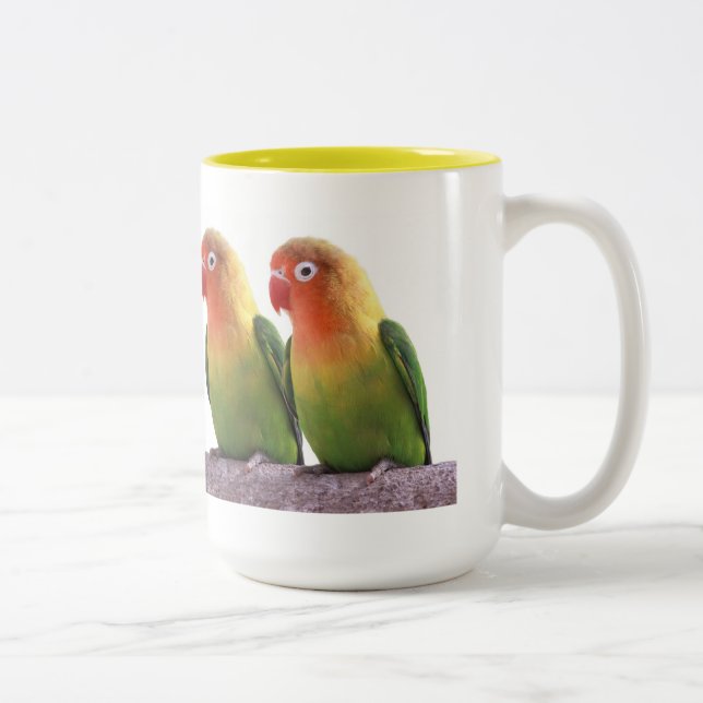 Fischer's Lovebird Two-Tone Coffee Mug (Right)