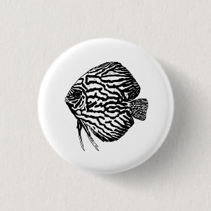 Fish 3 cm round badge