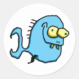 Fish 4 classic round sticker