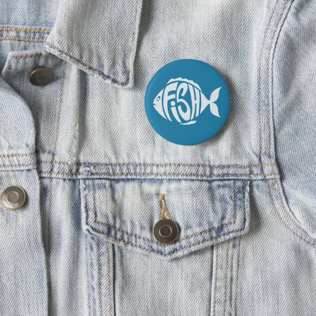 Fish 6 Cm Round Badge (In Situ)
