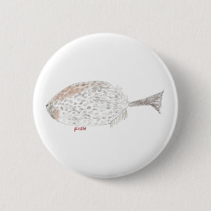 Fish 6 Cm Round Badge