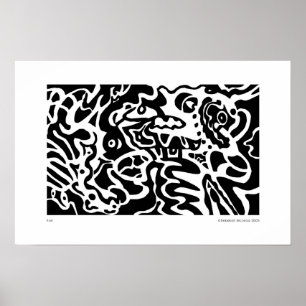"Fish" Abstract Art Poster