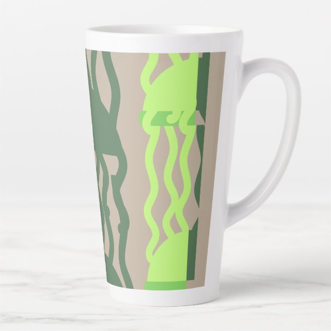 Fish Abstract Latte Mug (Right)