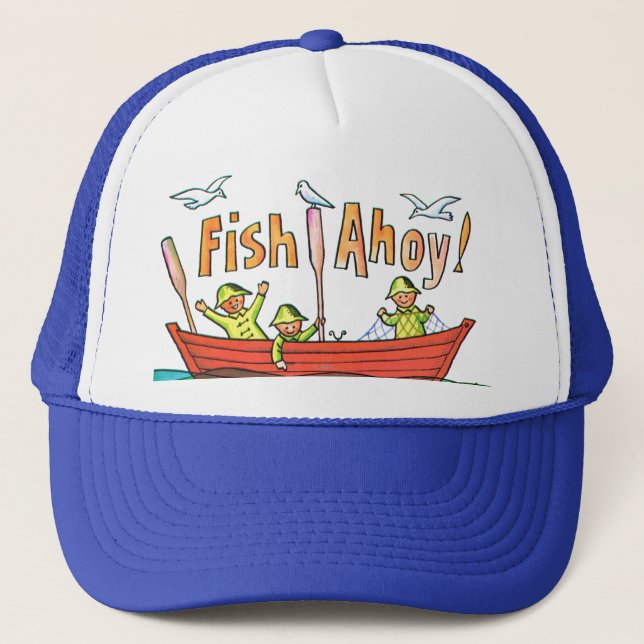 Fish Ahoy! Trucker Hat (Front)