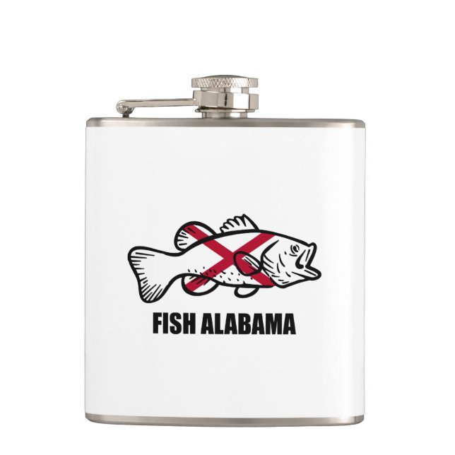 Fish Alabama Hip Flask (Front)
