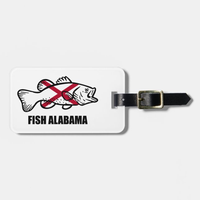 Fish Alabama Luggage Tag (Front Horizontal)