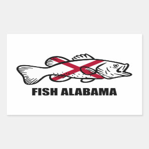 Fish Alabama Rectangular Sticker