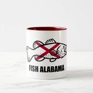 Fish Alabama Two-Tone Coffee Mug