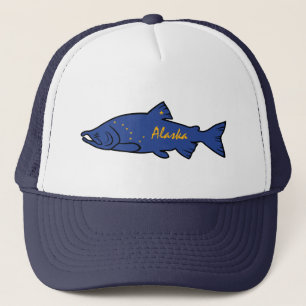 Fish Alaska Salmon Trucker Hat