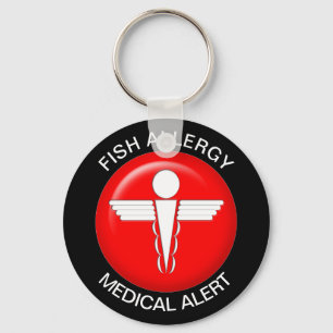 Fish Allergy Key Ring
