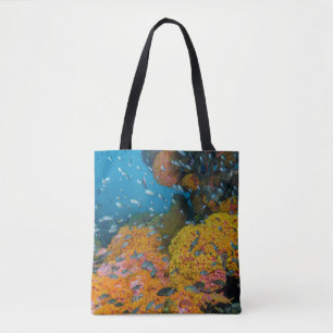 Fish Among Coral Reef Tote Bag