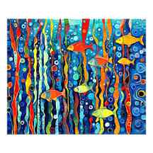 Fish among seaweed