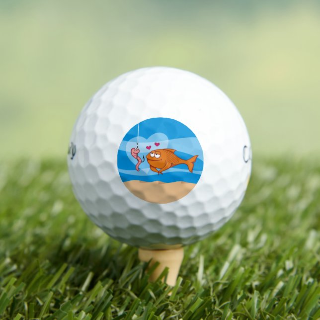 Fish and Bait in Love Golf Balls (Insitu Tee)