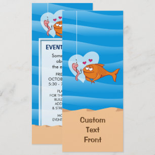 Fish and Bait in Love Invitation