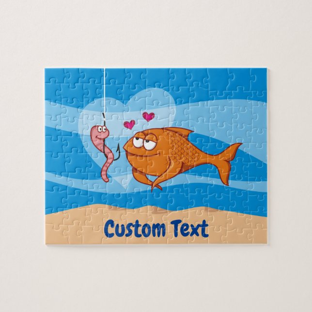 Fish and Bait in Love Jigsaw Puzzle (Horizontal)