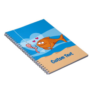 Fish and Bait in Love Notebook