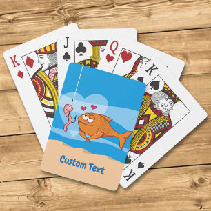 Fish and Bait in Love Playing Cards