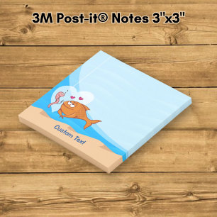 Fish and Bait in Love Post-it Notes