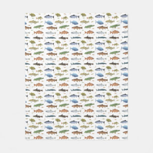 Fish and Baits Fleece Blanket