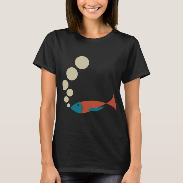 fish and bubbles T-Shirt (Front)