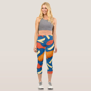 Fish and Chips Capri Leggings