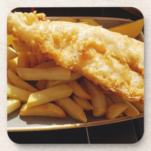 Fish and Chips coasters