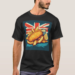 Fish and Chips Lover Classic British Food T-Shirt