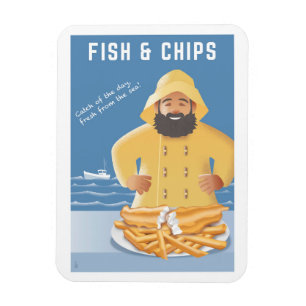Fish and Chips Magnet