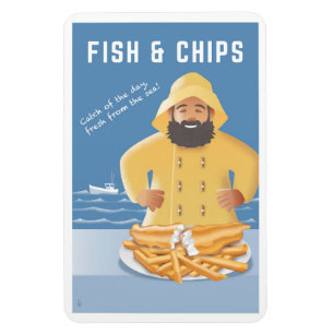 Fish and Chips Magnet