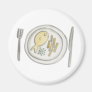 Fish and Chips Magnet