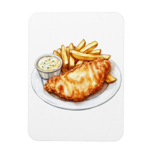 Fish and Chips Magnet