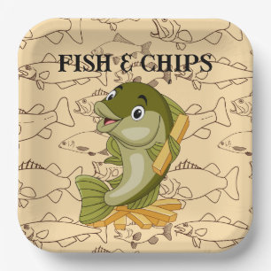Fish And Chips Paper Plate