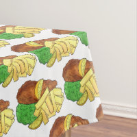 Fish and Chips Peas British Pub Chip Shop Takeaway