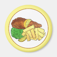 Fish and Chips Peas British Pub Restaurant Food