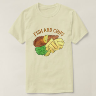 Fish and Chips Peas British Pub Restaurant Food T-Shirt