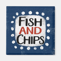 Fish And Chips Refrigerator Magnet