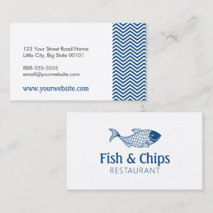Fish and Chips Seafood Restaurant Business Card