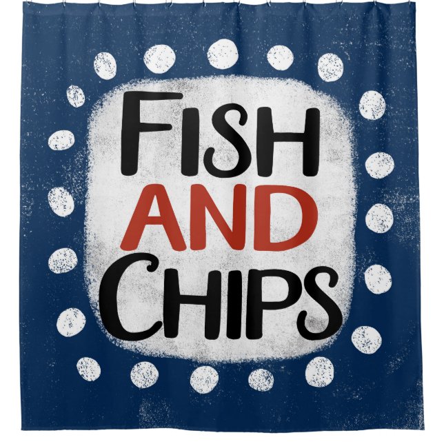 Fish And Chips Shower Curtain (Front)