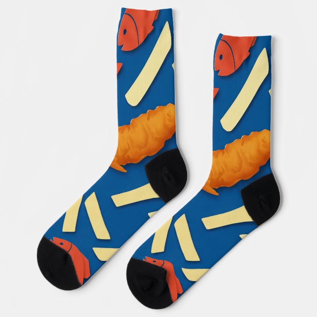 Fish and Chips Socks (Left)